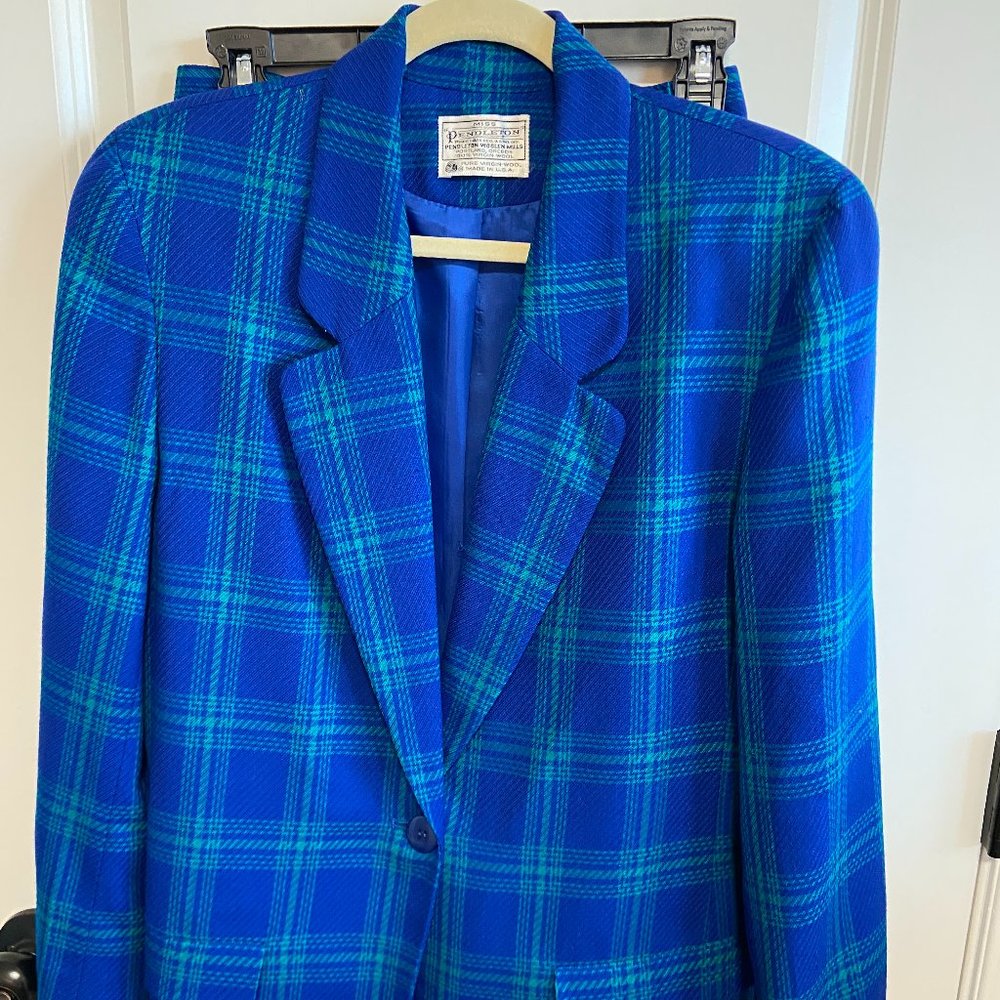 Vintage Pendleton Plaid Skirt Suit - Size 6